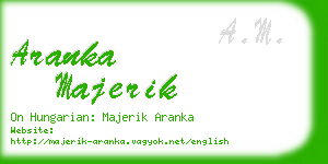 aranka majerik business card